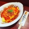 キノコとツナのトマトソースのオムライス