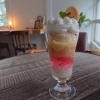 桃づくしのぷりんパフェ