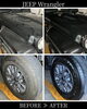 「撥水ワックスコート洗車+車内清掃(ジープ/ラングラー/LLサイズ)の施工事例をビフォーアフターでご紹介🚗✨」