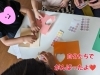 ハート型の台紙の中に貼ったんだよー！「敬老の日製作！頑張ったよ♪【宮崎市　保育園　認可外保育園　製作　一時保育あり】」