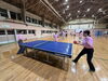 体育館で卓球🏓「研修2日目スタート」
