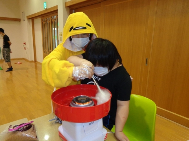 わたがし作り中♪「夏祭り」