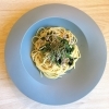 ひき肉とほうれん草の和風パスタ「今週のパスタ」