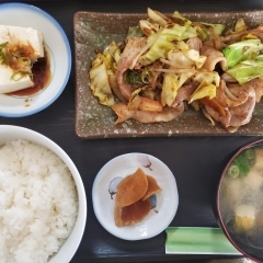 本日の日替わりランチ(豚肉のしょうが焼き)