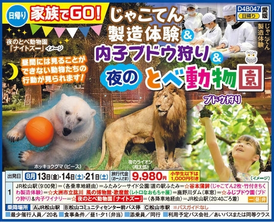 「夜の動物園へバスツアーで行こう」