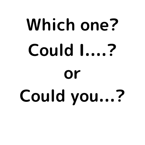 Which one?「Teacher'sコーナー76号  Could you or could I? 蘇我駅近くの英会話教室】043-209-2310」