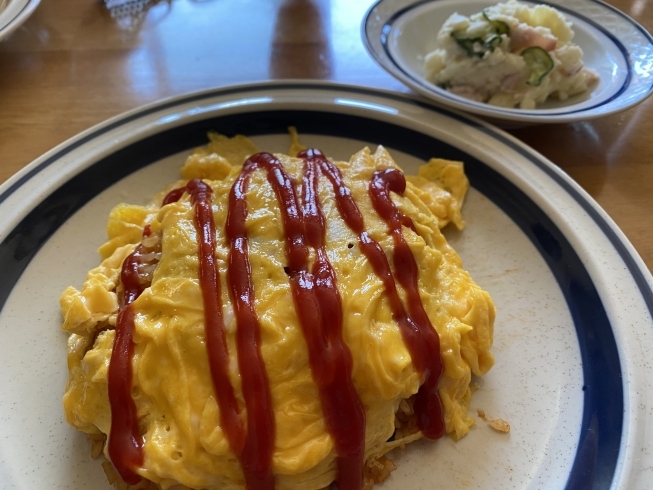 オムライス＆ポテトサラダ＆ビシソワーズ♪「今日のランチはオムライス♪」