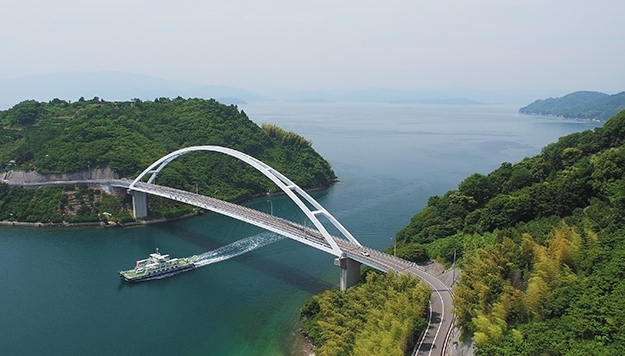 広島県飛島大橋「毎日暑い日が続きますね」