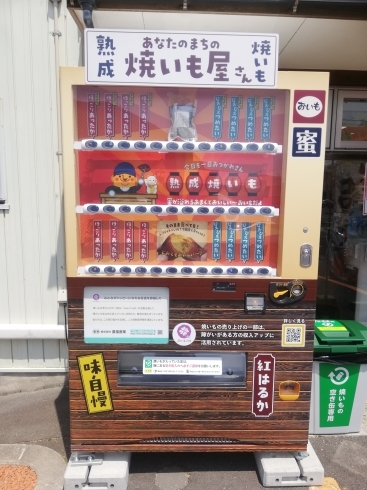 「焼き芋の自動販売機ができました～(^∇^)」