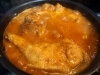 骨付き鶏もも肉のトマト煮込み「11:30オープンです」