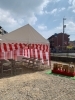 西条下見　地鎮祭「広島大学周辺　西条下見・　西条駅　北側で地鎮祭の会場設営を行いましたよ！　　レンタルほり」