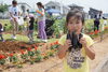 常磐の杜で収穫されたナス「常磐の杜では今年も沢山の野菜が収穫されています！」
