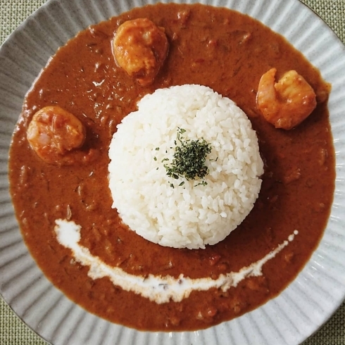 エビクリームカレー「《お盆休みのお知らせ》」