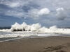 台風の去った後の海を見に「お盆休み のお知らせ」