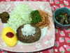 「本日の日替わりは　和風ハンバーグです。」