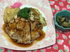 「本日の日替わりは　照り焼き風チキン」