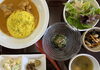 ターメリックライス・チキンのトマト煮込みカレー「元気・健康になる ターメリックライス・チキンのトマト煮込みカレー　南区で腸活ランチが食べられる古民家カフェ」