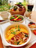 白いかと三種きのこの明太子クリームソースオムパスタ「9月のフェア「地元食材を使った新感覚のオムパスタ」フェア開催中!」
