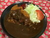 「本日の日替わりは　メンチカツカレーです。」