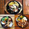 「ポークジンジャーステーキ　　ロコモコ丼」