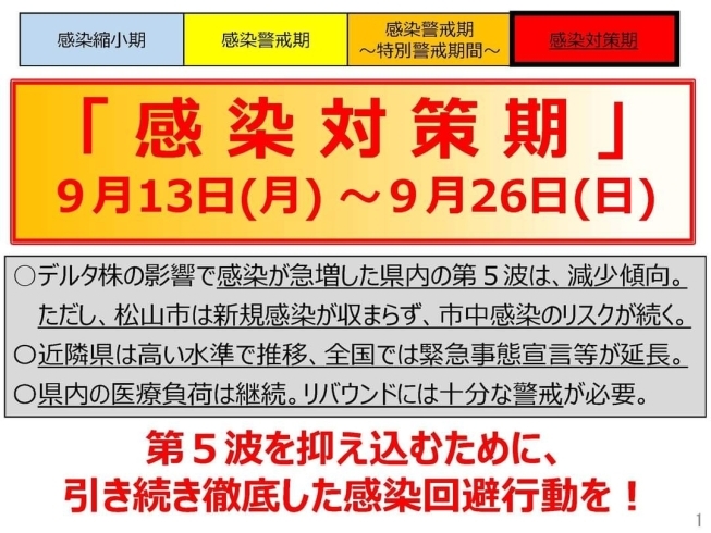 「西条市内公共施設、イベント等の対応状況（9月11日現在）」