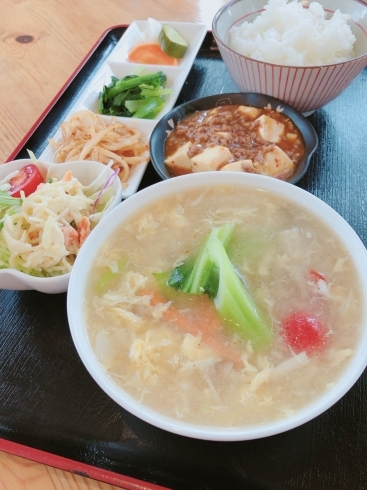 チキン野菜玉子スープとミニ麻婆定食セット「9/14th. Today’s Special 」
