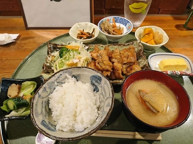 生姜焼き定食「ランチ営業続いています。」