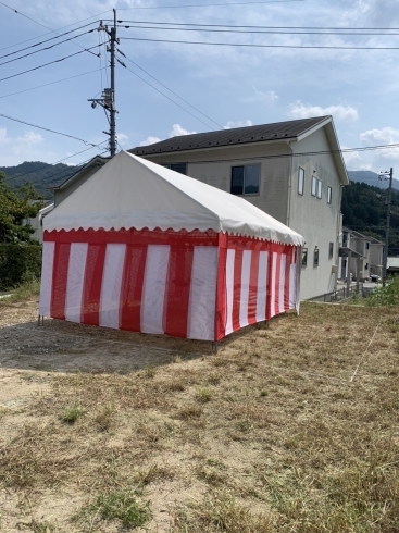 「広島市安芸区瀬野町での地鎮祭でした～！！新しい宅地ですね！ レンタルほり」