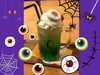 「ハロウィン限定♪目玉のチョコマシュマロ付きクリームソーダ ♪♪♪{柴又駅近♪葛飾散歩♪昼飲み♪映える喫茶♪レトロ♪食べ歩き最高♪子連れok♪ランチ♪お持ち帰り♪テラス席♪｝」