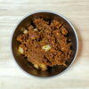 たっぷり野菜のキーマカレー。お肉しっかり入ってます「今日は「たっぷり野菜のキーマカレー」＆「豚バラと長ネギの和風ビンダルー」」
