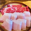 しゃぶしゃぶコースのお肉。ボリュームの一皿一人前「ご法事・ご慶事・ご会食のご予約承り中。お料理のお届け致します。」