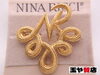 「ニナリッチ 新品同様 NINA RICCI ロゴ ブローチ GP ゴールドカラー               販売中！ 玉や質店 千葉 市川市 本八幡」