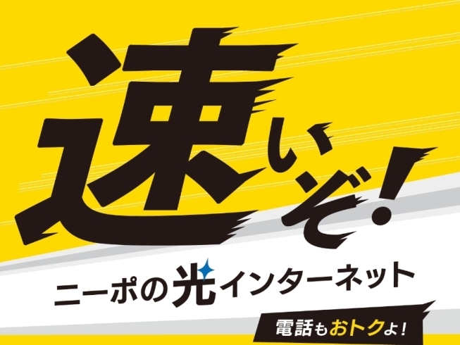 NTT西日本のフレッツ光サービスをお得に使えます。「ニーポ光で快適！ 高速インターネットライフ！」