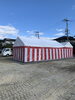 正面からの写真じゃないですが…2張り並べてます！「東広島市西条町寺家  大きな地鎮祭の設営を行いました！！どんどん街になりますね！ レンタルほり」