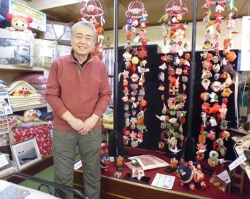 5代目店主　田上郁夫さん。<br>江戸時代（1860年）創業の笹屋の職人の技を大切に受け継いできました。