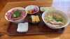 「マグロ丼とラーメン」