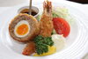 スコッチエッグ＆エビフライ「   ○・。＊　週替わりアザレアランチ　＊。・○」