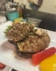 「「椎茸肉詰めブルーチーズ焼き」」
