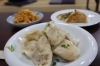 水餃子、焼き餃子、中華サラダを作りました。「中国では《冬至》に餃子を食べるそうです♪」