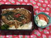 「本日のAランチは　玉子とじヒレカツ丼　ソース風味です。」
