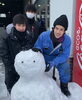 「雪にお気をつけください！」