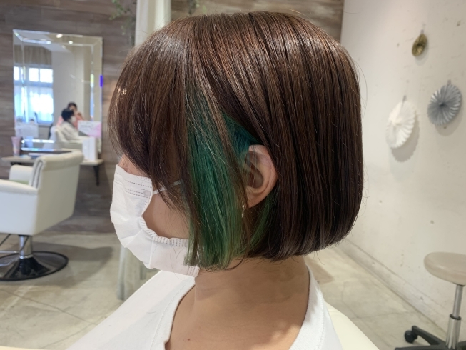 伊丹 美容室 dot.hair トリートメント「インナーカラー　グリーン　伊丹　美容室」