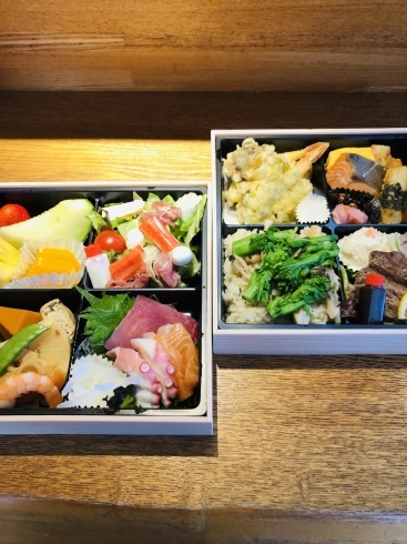 お持ち帰り用の箱御膳懐石(月)です。「☆お祝いのお弁当・ご法要のお弁当をご自宅・施設などお届けします☆」