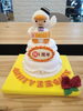 ケーキや土台、バラも全て粘土で出来ています♪「☆まいぷれ苫小牧のバースデーケーキ【1周年記念】☆」