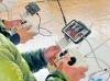 初めてのドローン飛行。持ち方からレクチャーしますが、当然慣れないも手伝ってぎこちないですね「2026年2月26日【ニ等ドローン操縦士】【ドローン体験】」