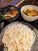 炙り鴨つけうどんとミニつくば鶏丼「国産小麦を使用✨コシのあるうどんもあります🥰」