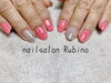 「チェックネイル【札幌市南区川沿 ネイルサロン nailsalon Rubino】」