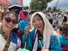 星河一天のくにえちゃんグラサン、私ゃほっかぶり笑っ「9/17(日)【かみす舞っちゃけ祭り】踊ってきました」