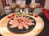和牛モモ肉のローストビーフ「只今、ホルモンバルヤマトでは、和牛モモ肉のローストビーフ試作中です。【明石 焼肉 ホルモン 肉厚塩タン】」