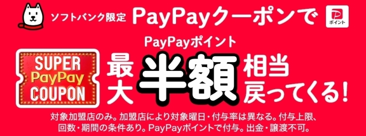 PayPayクーポン「ソフトバンクプレミアム❗️10月のPayPayクーポン紹介❗️」